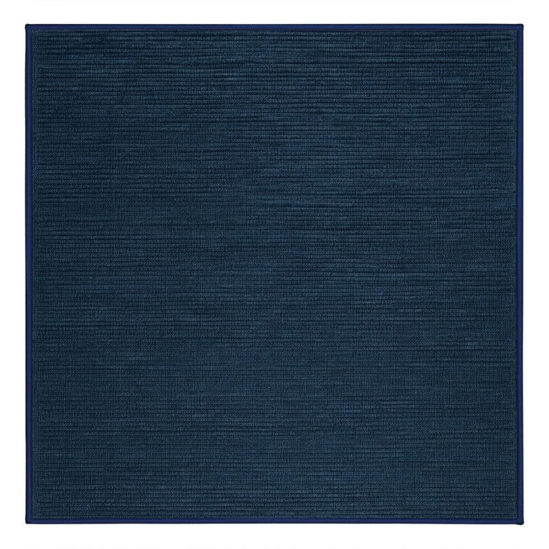 Machine Washable Solid Gray Area Rug, Square 3'