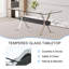 Ensemble de table et de chaises Verre trempé transparent élégant-2105752611