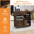 Kitchen Island Cart With Drop-leaf & Power Outlet Rolling Kitchen Cart On Wheels With Microwave Shelf Glass Holder-1989573738