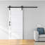 Manufactured Panelled Wood Prefinished Barn Door with Installation Hardware Kit-92281035-127372770
