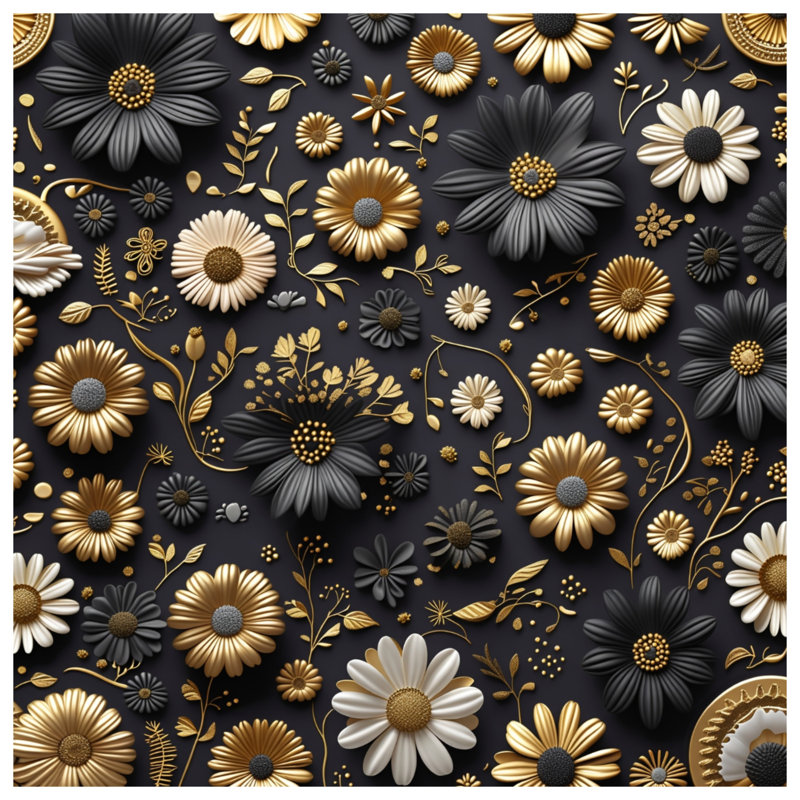 Tapisserie murale florale - Art mural, 68 po H x 80 po L avec 4 œillets