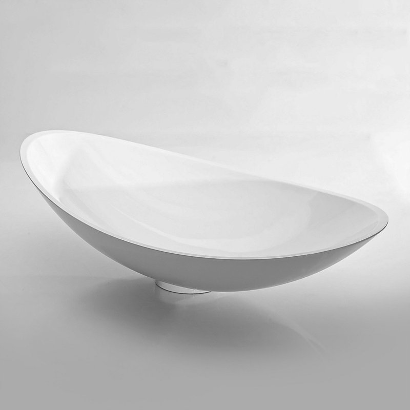 Milano 25.6'' L Bathroom Sink, White