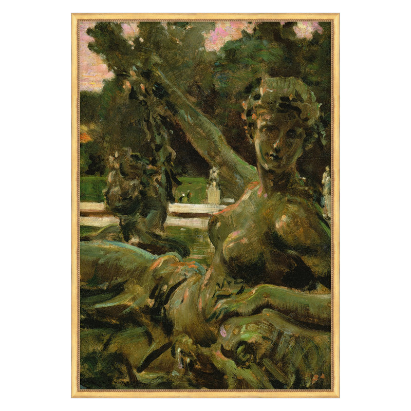 Nymph And Cupid Print by Grand Archives, 23" H x 16" W, Gold