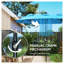 Parasol de marché extérieur à double face de 9,7 pi avec lumières solaires à DEL, mécanisme d'inclinaison et de manivelle, bleu clair Outsunny-2079456846