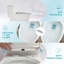 Toilette monobloc en céramique pour la salle de bain, 12 pouces, 1,24 / 1,43 GPF, double chasse avec siège à fermeture en douceur, double chasse puissante CARTE 800G
