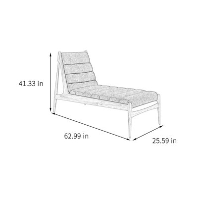 Chaise longue paresseuse en bois massif