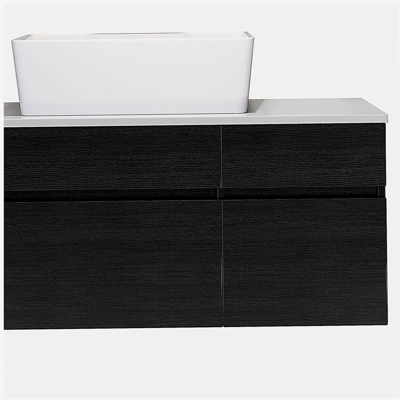 Petit meuble-lavabo flottant simple 31,5 pouces avec lavabo