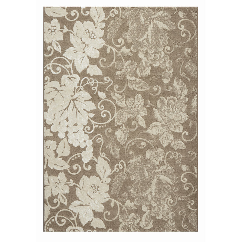 Tapis brun zone Lower Shockerwick, Rectangle 5 pi 3 po x 7 pi 7 po