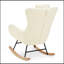 Chaise berçante, fauteuil oscillant rembourré Teddy