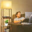 Lampe sur pied moderne Modern-Brown: chargeur sans fil, ports USB, tiroir-1164524739