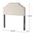 Queen Sized Headboard In Fabric, Button With Diamond Stitch Ornamentation, Appealing Nailhead Accents For Bedroom Coolheaded Stitch,-951577511-951577508