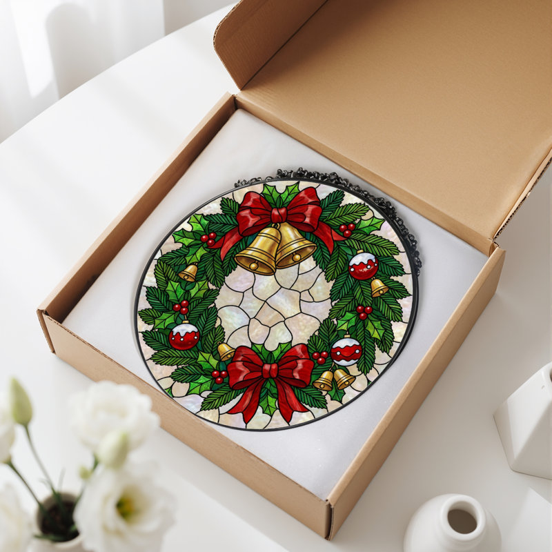 Vitrail de guirlande de Noël 12 "H 12"