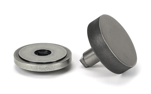 Brompton Single Dummy Door Knob, Pewter Patina