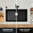 Precis SILGRANIT 33" 60/40 Reversible Double Bowl Undermount Kitchen Sink with Low Divide-55784342
