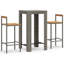 Ensemble de bar de jardin avec repose-pieds PE