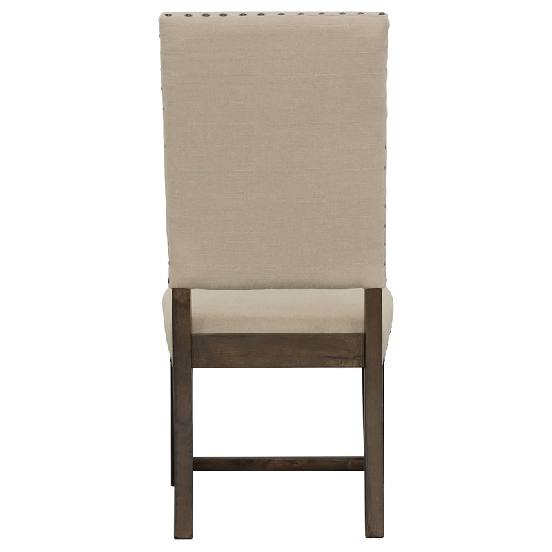 Chaise d'appoint de salle à manger rembourrée Copper, Tissu beige