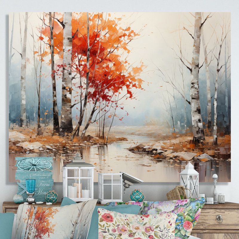 «Canada Orange Autumn Symphony VII», reproduction sur toile, 24" H x 32" W, Toile tendue