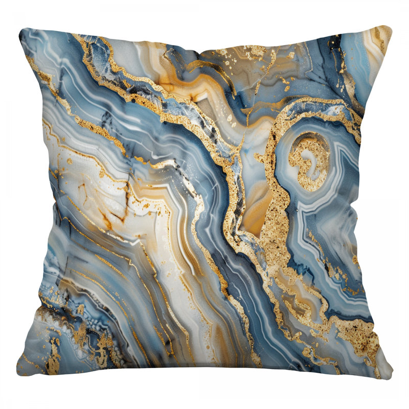Coussin décoratif en coton Agate, H 20 po x l 20 po