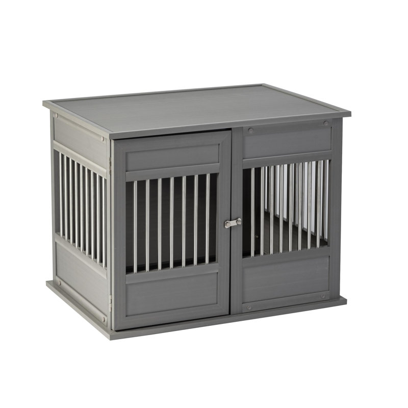 ECOFLEX Horizon Easy Access Dog Crate, Gray, Medium (24.72" H x 23.07" W x 31.97" D)