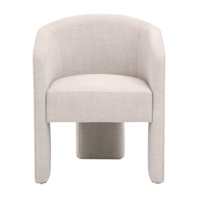 Fauteuil Hall en tissu crème