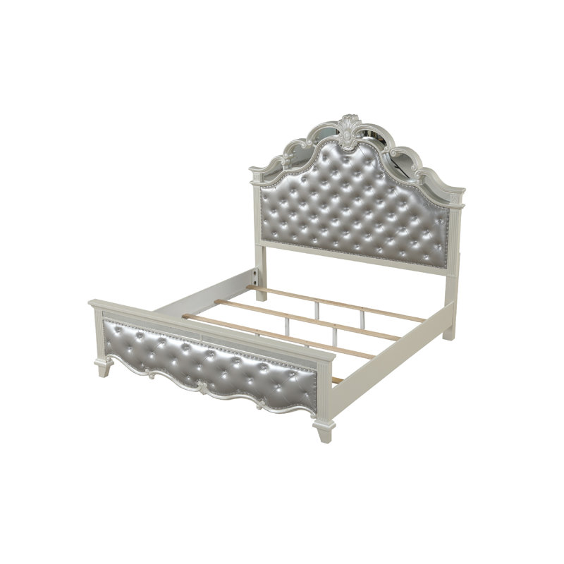 Dienna Upholstered Standard Bed, King, White