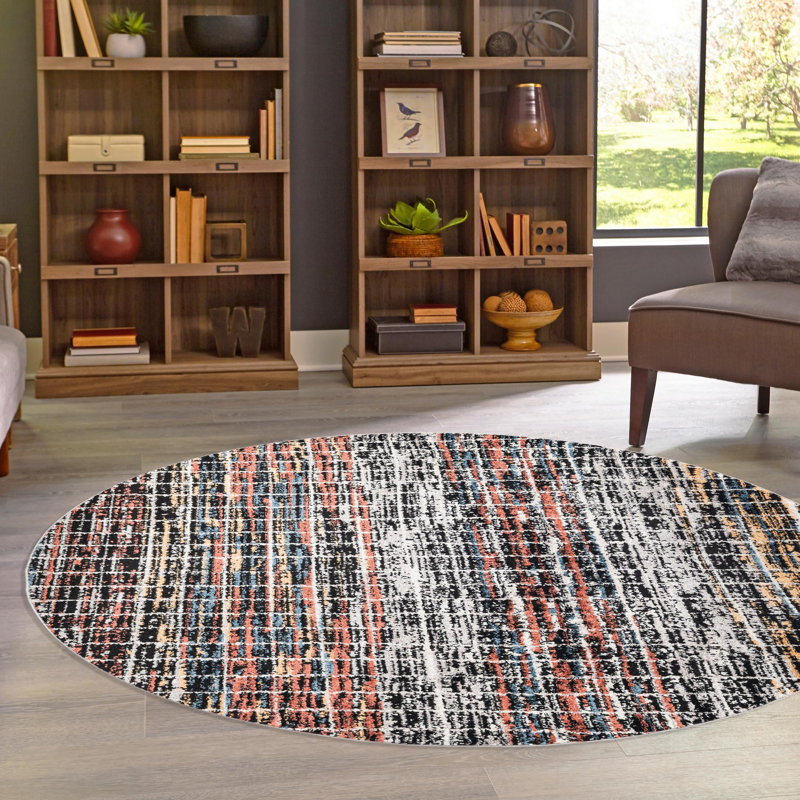 Tapis Bungalow Rose Oliver Joriann, Rond 7 pi