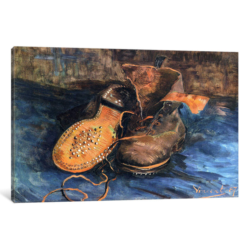 A Pair Of Shoes by Vincent Van Gogh - Painting on Canvas, 101.6 cm H x 66.04 cm W x 1.91 cm D, No Frame