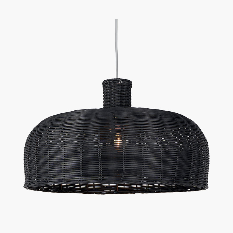 Shandon 1 - Light Black Dome Pendant, Black