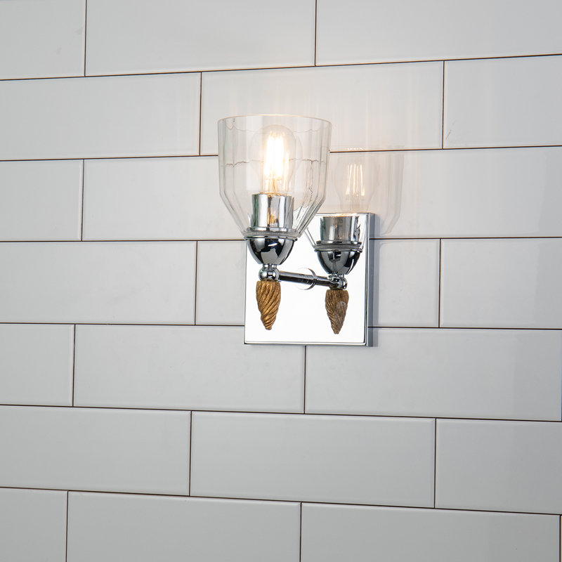 Fun Finial 1 - Light Armed Sconce, Chrome/Gold