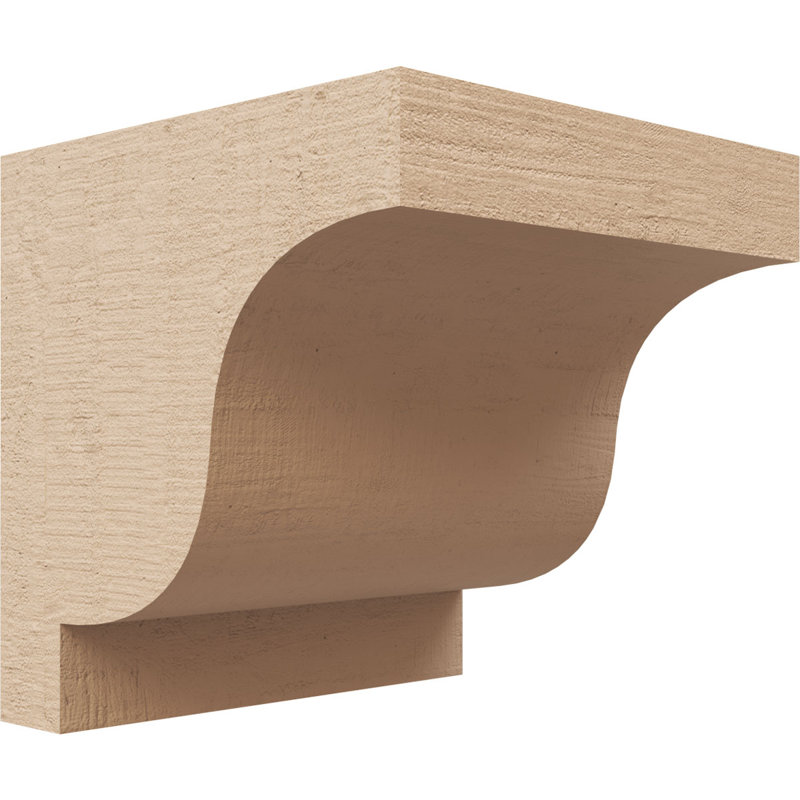 Bois de cèdre brut Newport, grain de bois TimberThane, brun clair apprêté, H 4 po x l 4 po x P 4 po