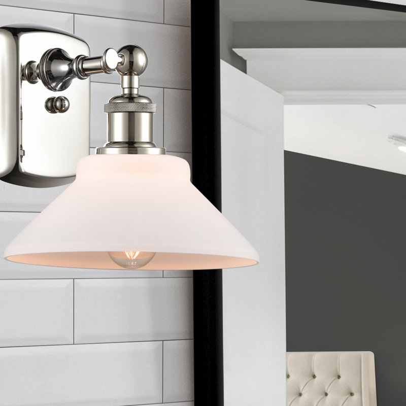 Applique murale articulée 1 lumière Newton St Loe, Blanc mat, DEL, Nickel poli