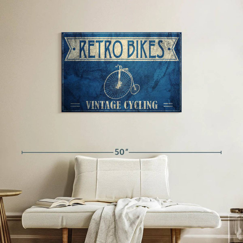 Mehar Retro Bikes Typography, 24" H x 36" W