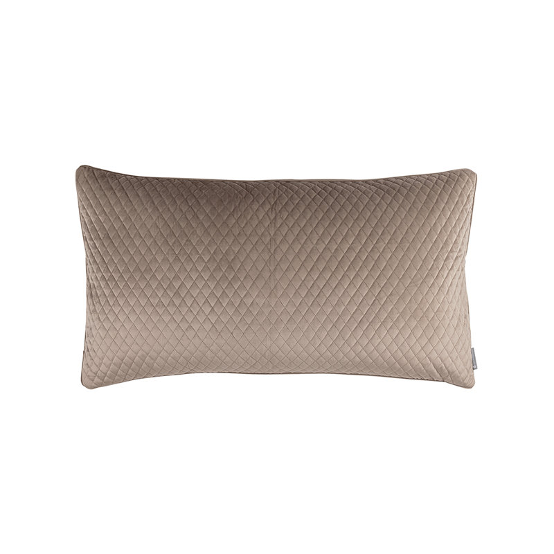 Valentina Velvet Rectangular Pillow Cover & Insert, Brown, 18" x 30"