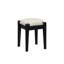 Coiffeuse de maquillage noire en bois 39 po avec 4 tiroirs, fonction de charge et tabouret, compartiments de rangement de coiffeuse Classic Elegance, tabouret élégant