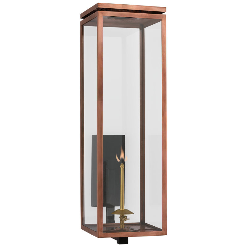 Fresno Gas 1 - Light Outdoor Wall Lantern, 30.5" H x 9" W x 12.25" D
