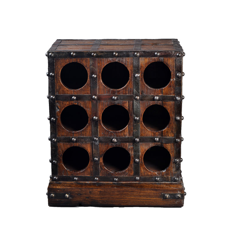 Cloutés parquet 9 Bottle Wine Rack