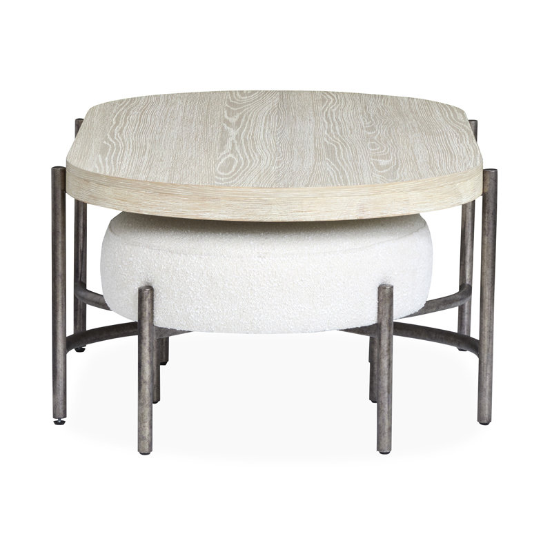 Morrell Oval Cocktail Table With 2 Ottomans