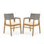 Ensemble repas d'extérieur 7 pièces d'extérieur en bois d'acacia avec coussins confortables-45838124