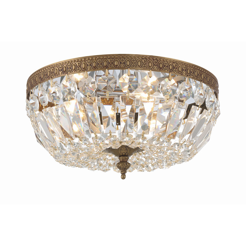Plafonnier encastré 3 lumières Linal Elian, Laiton vieilli