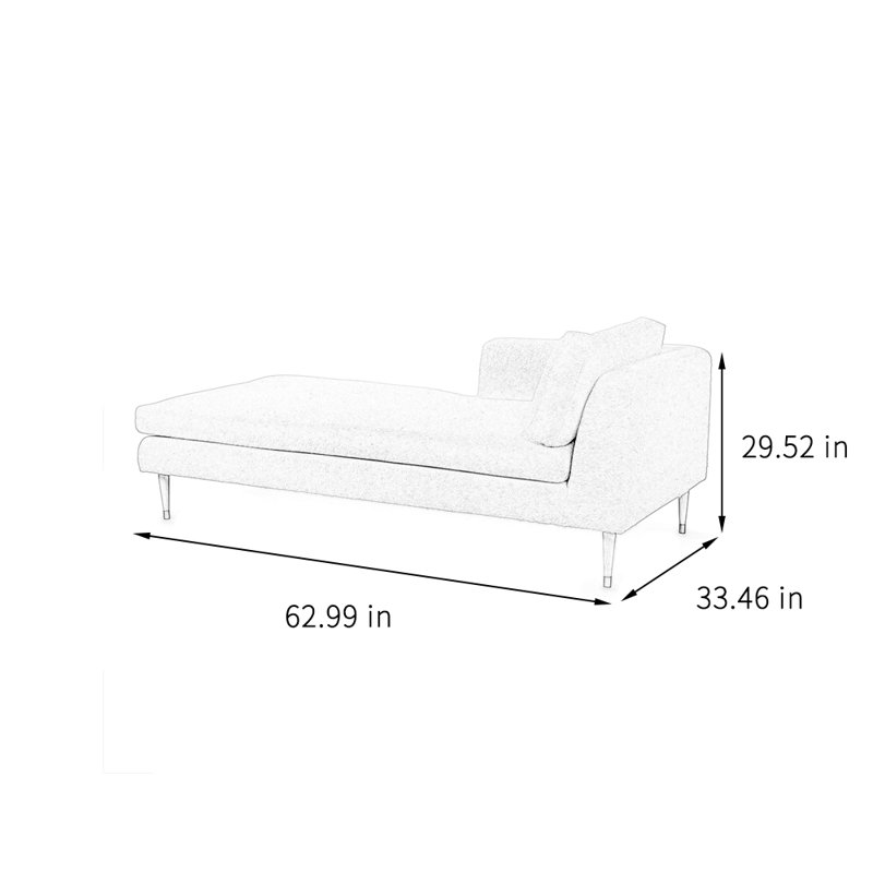 Méridienne simple et confortable, Orienté à droite