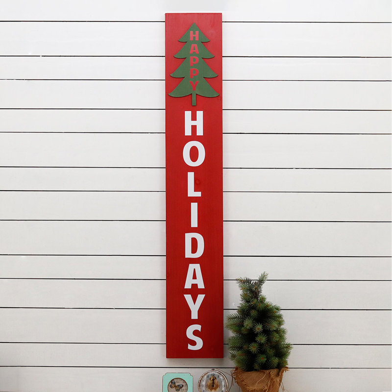 Panneau mural "Happy Holidays"