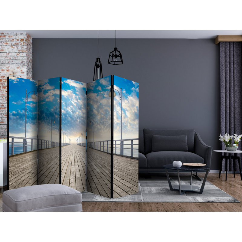 Azad 172cm H Folding Room Divider, 5