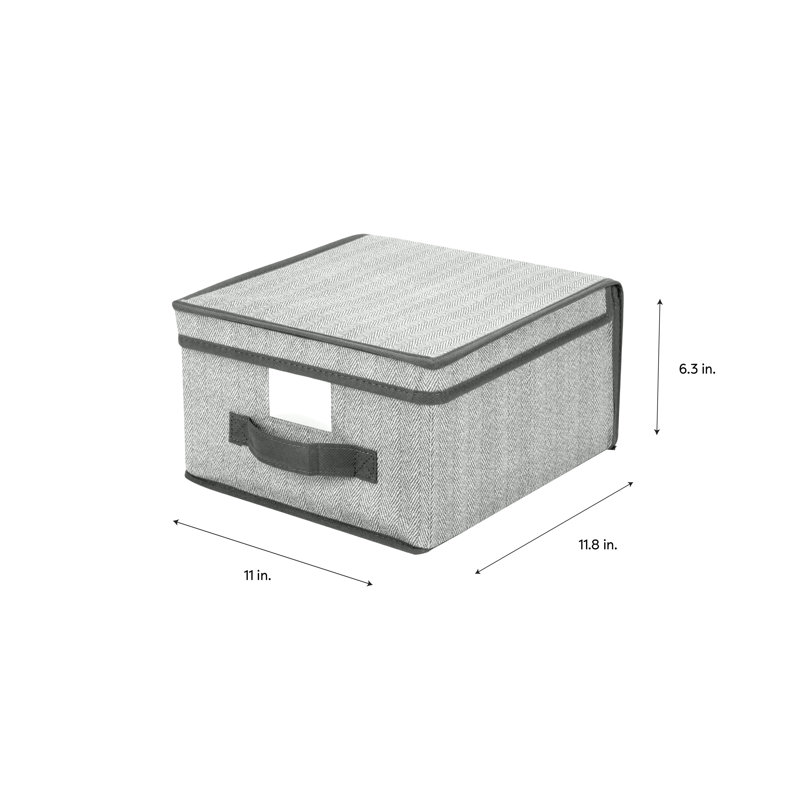 Simplify Fabric Bin, 6.3" H x 11.81" W x 11.81" D
