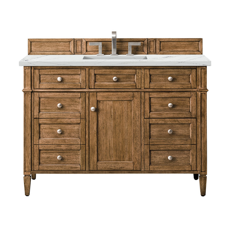 Brittany 48 in. Single Vanity, Saddle Brown, Ethereal Noctis