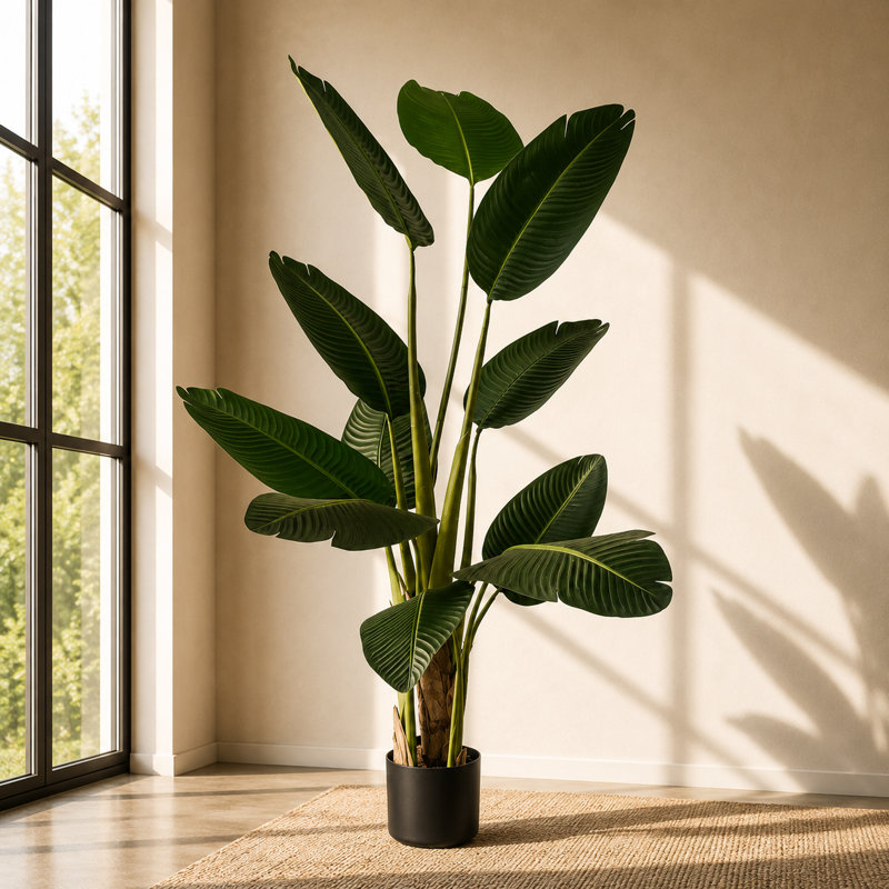 Faux Plant in Pot Liner, 150cm H x 70cm W x 70cm D