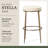 Maven Lane Stella Stool with Fabric Upholstery-108989928-108989931