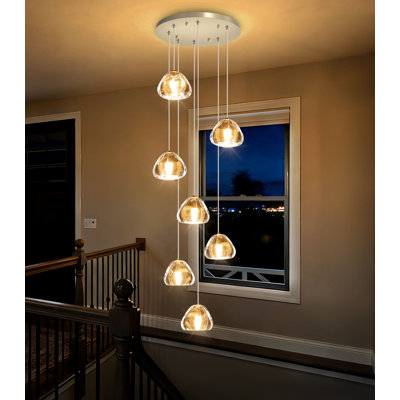 Lustre 7 lumières en cristal Glam Pendants