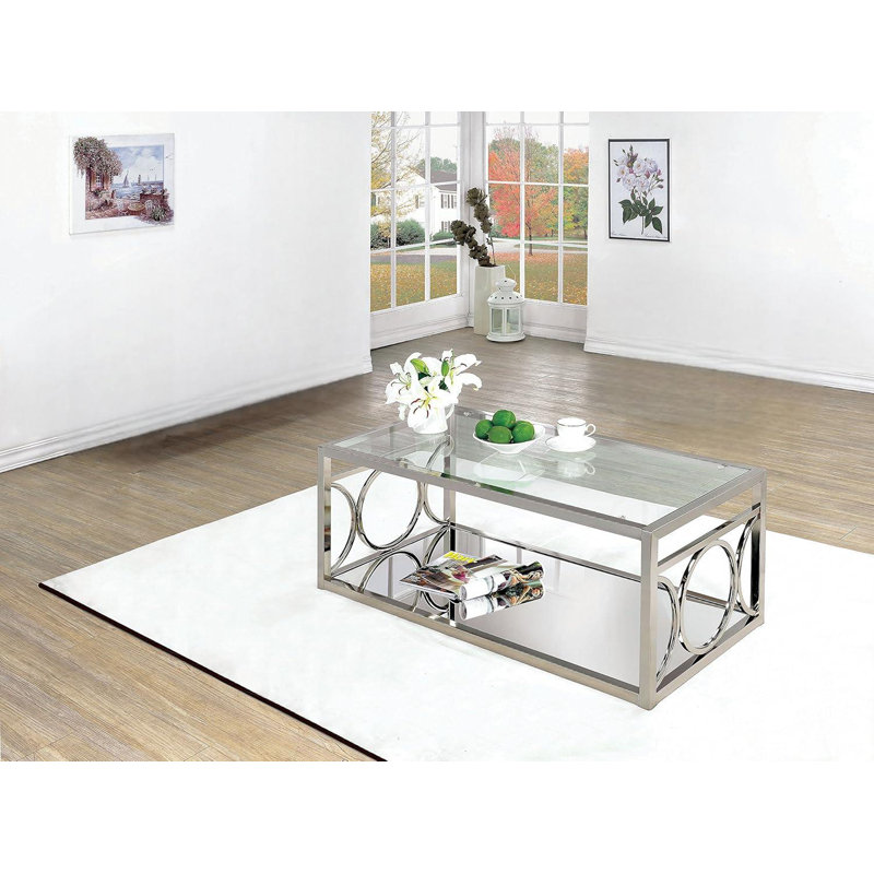 Contemporary Coffee Table,Chrome