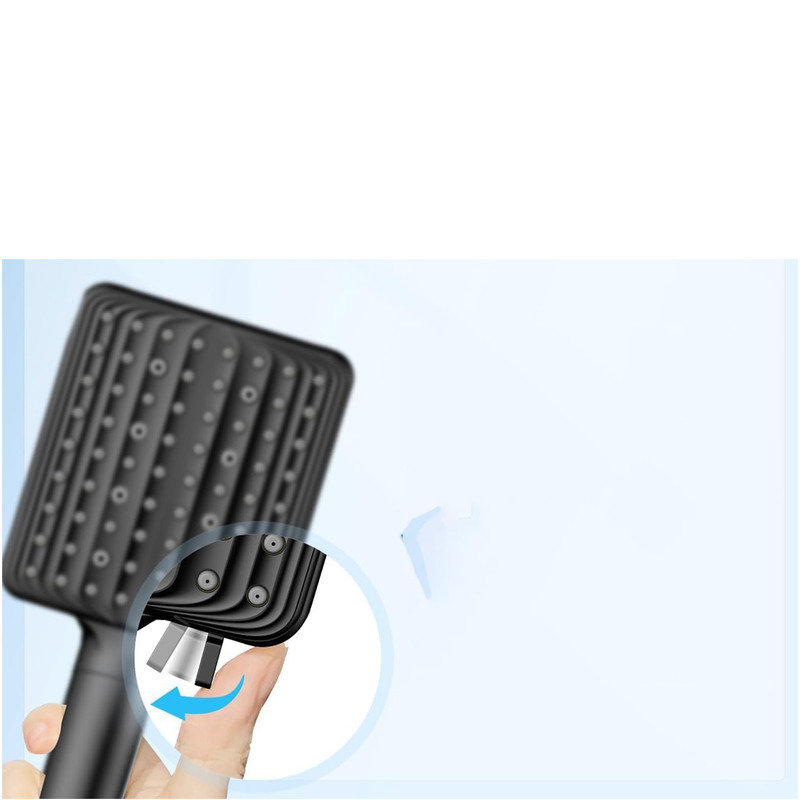 Matte Black 6-Mode Handheld Shower Head with Filter