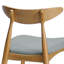 Chaise Retro 2 à conception ergonomique incurvée en bois d'hévéa massif, sièges en mousse et installation facile avec revêtement rembourré